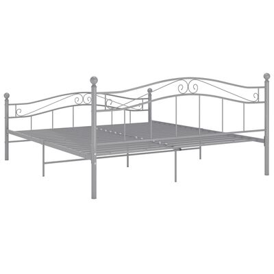 vidaXL Estructura de cama sin colchón metal gris 140x200 cm