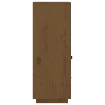 vidaXL Aparador alto madera maciza de pino marrón miel 34x40x108,5 cm