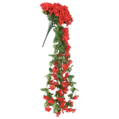 vidaXL Guirnaldas de flores de Navidad 3 uds rojo 85 cm