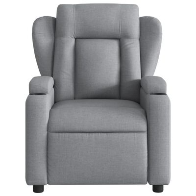 vidaXL Sillón reclinable eléctrico tela gris claro