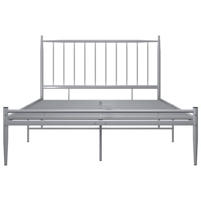 vidaXL Estructura de cama sin colchón metal gris 120x200 cm