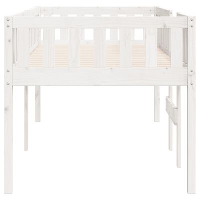 vidaXL Cama para niños sin colchón madera maciza pino blanca 75x190 cm