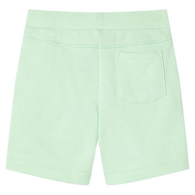 Pantalones cortos infantiles con cordón verde chillón 116