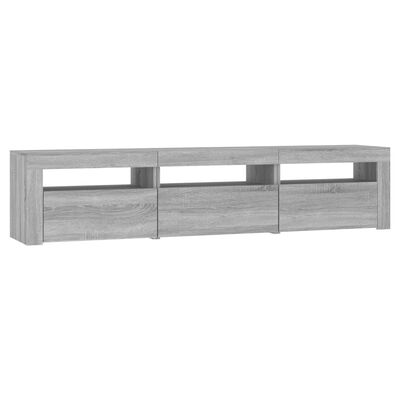 vidaXL Mueble de TV con luces LED gris Sonoma 180x35x40 cm