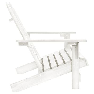 vidaXL Silla Adirondack de jardín 2 plazas madera de abeto blanco