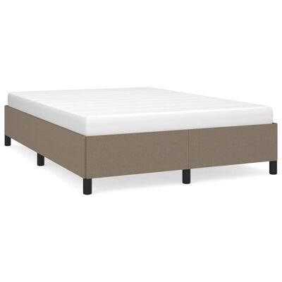 vidaXL Cama sin colchón tela gris taupe 140x190 cm