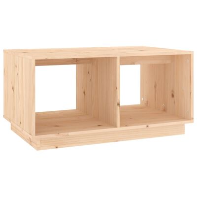 vidaXL Mesa de centro de madera maciza de pino 80x50x40 cm