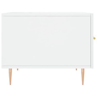 vidaXL Mesa de centro madera de ingeniería brillo blanco 50x50x40 cm