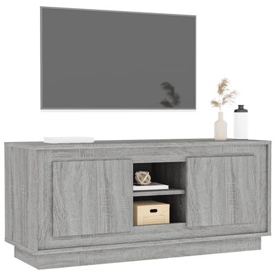 vidaXL Mueble para TV madera contrachapada gris Sonoma 102x35x45 cm