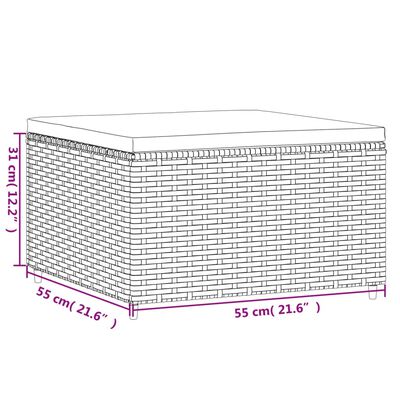 vidaXL Set muebles de jardín 6 piezas y cojines ratán sintético marrón