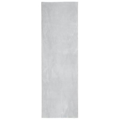 vidaXL Alfombra de pelo corto suave lavable HUARTE gris 80x250 cm