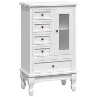 vidaXL Mueble de 5 cajones y 2 estantes blanco