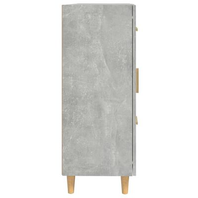 vidaXL Aparador de madera contrachapada gris hormigón 69,5x34x90 cm