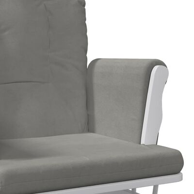 vidaXL Sillón de lactancia con taburete tela gris claro