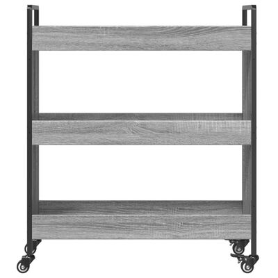 vidaXL Carrito de cocina madera de ingeniería gris Sonoma 70x30x82 cm