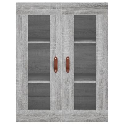 vidaXL Aparador alto madera contrachapada gris sonoma 69,5x34x180 cm