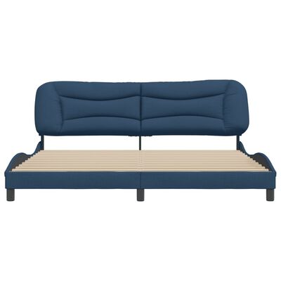 vidaXL Cama sin colchón tela azul 200x200 cm