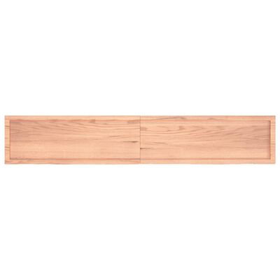vidaXL Tablero mesa madera roble tratada marrón claro 220x40x(2-4) cm
