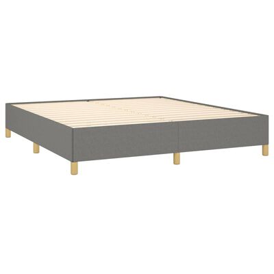 vidaXL Estructura de cama de tela gris oscuro 160x200 cm