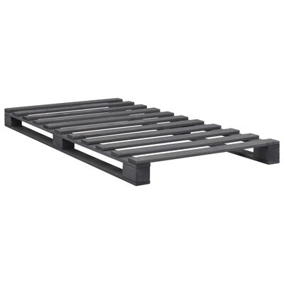 vidaXL Estructura cama palets sin colchón madera maciza gris 100x200cm