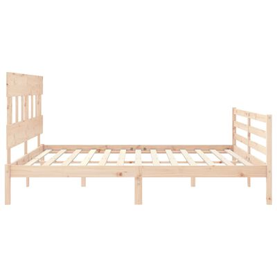 vidaXL Estructura de cama con cabecero madera maciza 200x200 cm