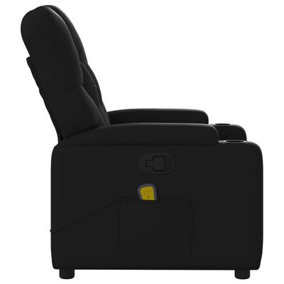 vidaXL Sillón de masaje reclinable cuero sintético negro