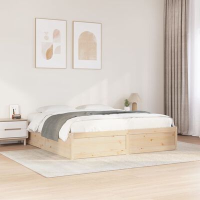 vidaXL Estructura de cama sin colchón madera maciza de pino 200x200 cm