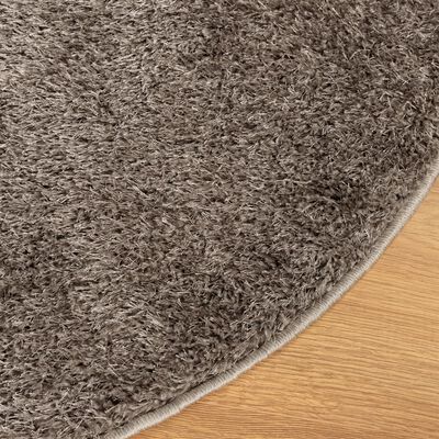 vidaXL Alfombra pelo largo aspecto brillante ISTAN gris Ø 100 cm