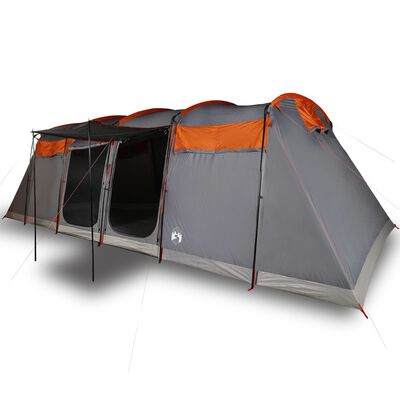 vidaXL Tienda de campaña familiar túnel 8 personas impermeable naranja