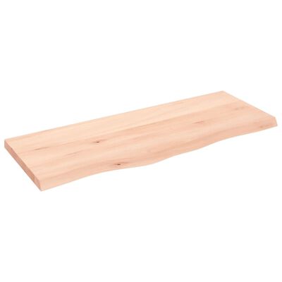 vidaXL Estante de pared madera maciza roble sin tratar 100x40x(2-4) cm