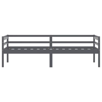 vidaXL Estructura cama sin colchón madera pino gris oscuro 90x200 cm