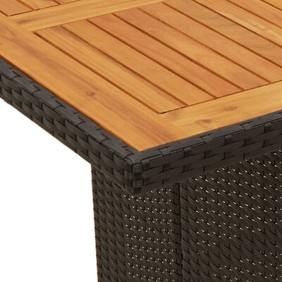 vidaXL Set de comedor de jardín 9 pzas y cojines ratán sintético negro