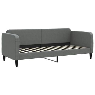 vidaXL Sofá cama con colchón tela gris oscuro 80x200 cm