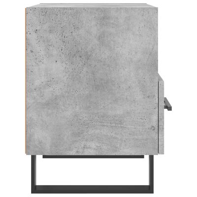 vidaXL Mesita de noche madera ingeniería gris hormigón 40x35x47,5 cm