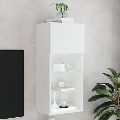 vidaXL Mueble para TV con luces LED blanco 40,5x30x90 cm