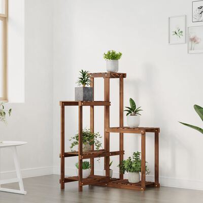 vidaXL Soporte para flores de madera maciza abeto 62,5x61,5x101,5 cm