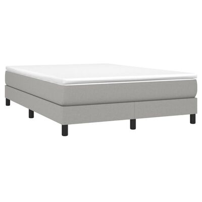 vidaXL Estructura de cama de tela gris claro 140x190 cm