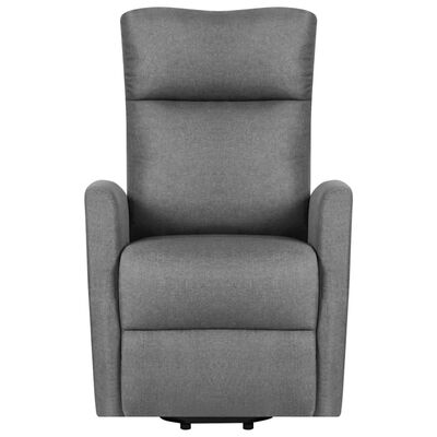 vidaXL Sillón de masaje elevable tela gris claro