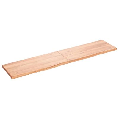 vidaXL Estante pared madera roble tratada marrón claro 180x40x(2-4) cm