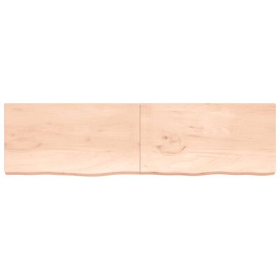 vidaXL Tablero de mesa madera maciza roble sin tratar 220x60x(2-6) cm