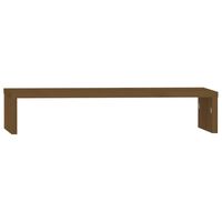 vidaXL Soporte de monitor madera maciza pino marrón miel 50x27x10 cm