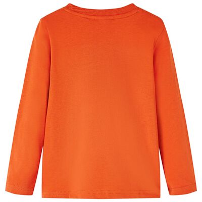 Camiseta infantil de manga larga naranja 140