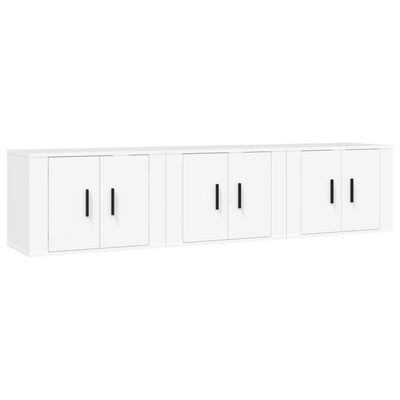 vidaXL Muebles de TV de pared 3 uds blanco 57x34,5x40 cm