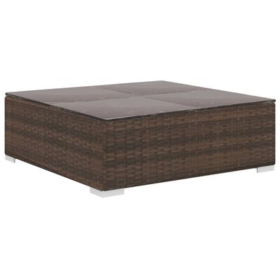 vidaXL Set muebles de jardín 5 piezas y cojines ratán sintético marrón