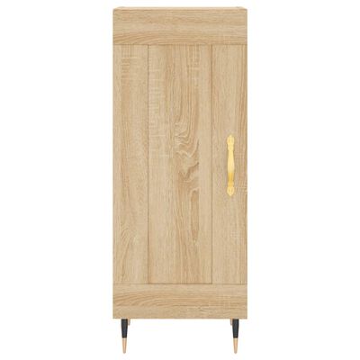 vidaXL Aparador madera contrachapada color roble Sonoma 34,5x34x90 cm