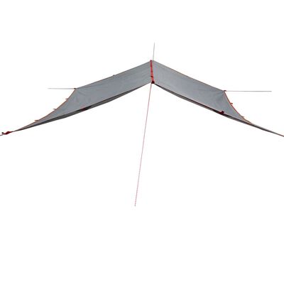 vidaXL Lona de camping impermeable gris y naranja 360x294 cm