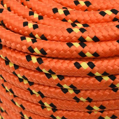 vidaXL Cuerda de barco polipropileno naranja 14 mm 250 m