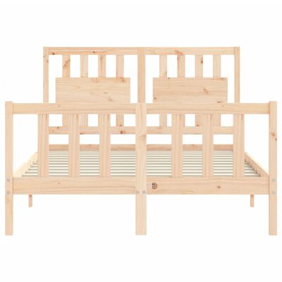 vidaXL Estructura de cama con cabecero madera maciza 140x200 cm