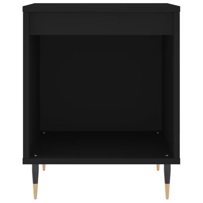 vidaXL Mesitas de noche 2 uds madera de ingeniería negro 40x35x50 cm