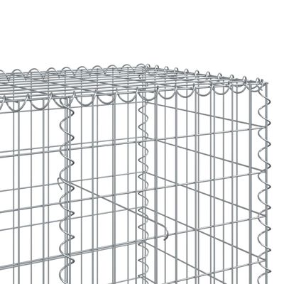 vidaXL Cesta de gaviones con cubierta hierro galvanizado 800x100x100cm